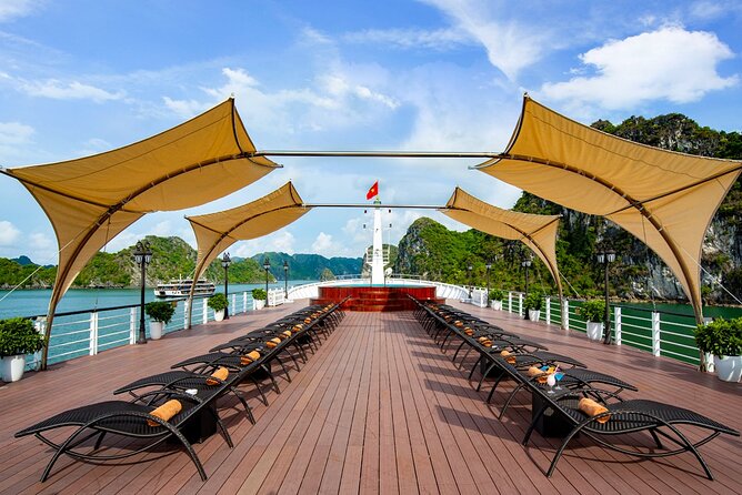 2-Days Aspira Cruise Tour around Hanoi- Halong- Lan Ha Bay - Sunset on deck and the onboard downtime