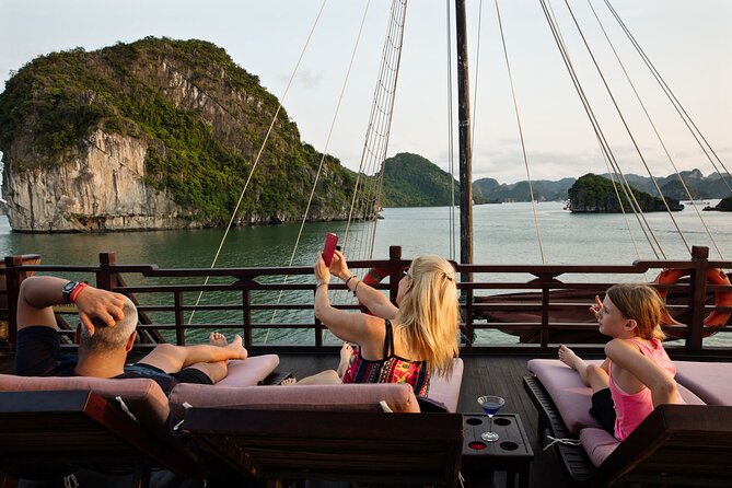 2D1N: Halong Bay 4-Star Cruise - Cave, Kayak, Swim, Meals - Life aboard the ship after sunset