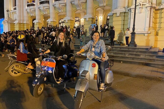 Amazing Vespa Night Tour For Food Lover - Ho Chi Minh Mausoleum in an evening route