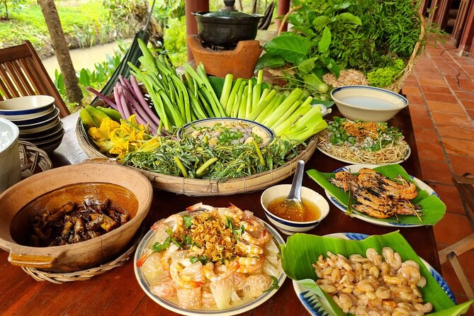 Ben Tre Mekong Zig Zag: Scooter, Sailboat, and Food (Full day) - Village homes, plants, fruit, and everyday work