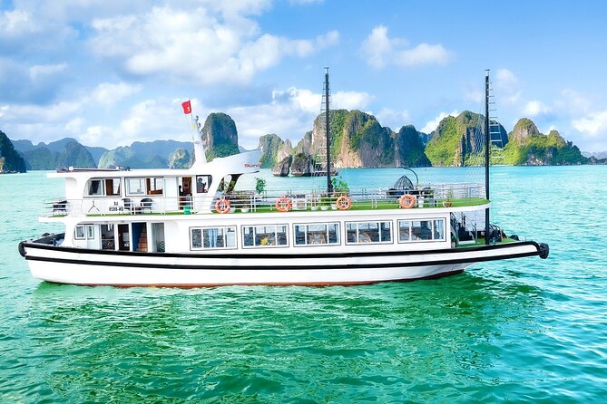Best Price Halong 5 Star Day Cruise Buffet, Pool ,Sunset party - Luon Cave by Kayak or Sampan Boat