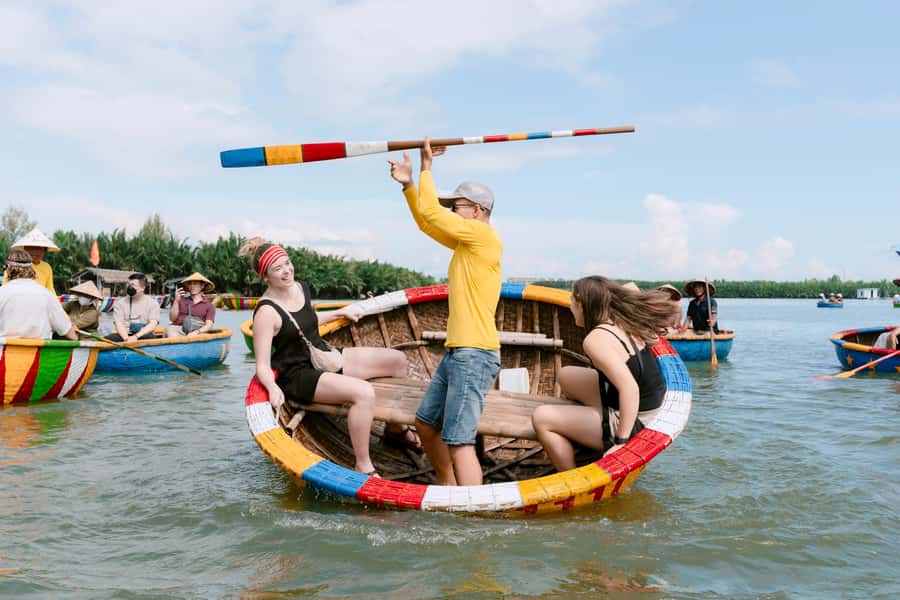 BUFFALO RIDING -BASKET BOAT & BIKE TOUR-HOI AN - Farms, herbs, and the working countryside