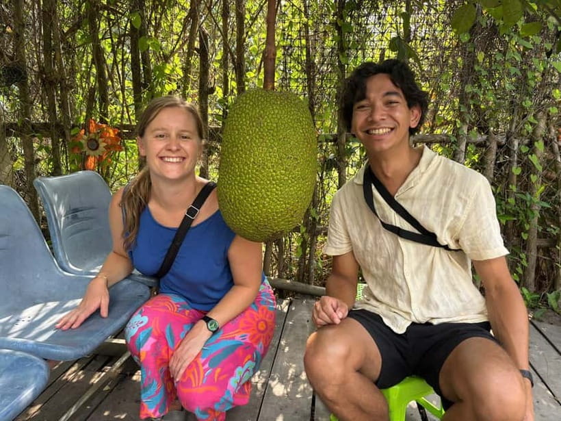 Can Tho: Floating Market, Cacao & Canals with French Guide - Seeing rice become noodles at a family workshop