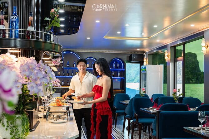 Carnival Cruise: Halong Luxury Cruise Day Trip -Swim, Kayak, Cave - The return ride, sunset party, and onboard comforts