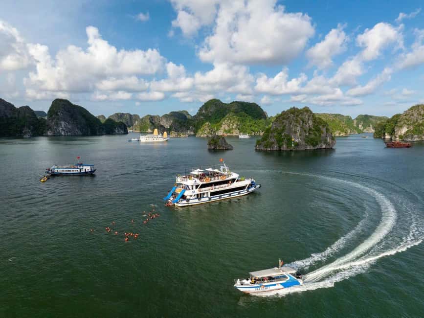 Cat Ba/Ha Noi: Lan Ha and Monkey Island Full Day Boat Trip - Cruising through quieter Lan Ha Bay
