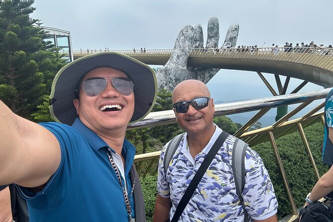 DA NANG Ba Na Hills, Golden Bridge & Cable Cars PRIVATE TOUR - The Golden Hands Bridge and ten flower gardens