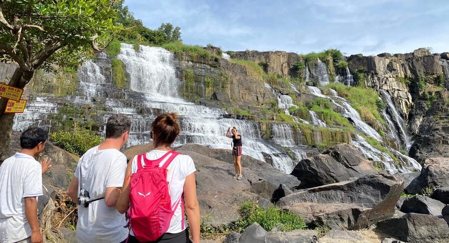 Dalat: 3 Waterfalls Day Tour — Datanla, Pongour & Elephant - Elephant Waterfall is seen from above for now