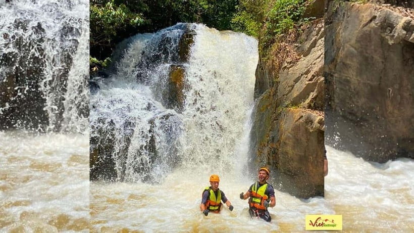 Dalat: Canyoning Extreme Adventure Vietnam - The 25-meter waterfall asks for a cool head
