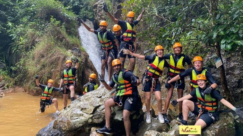Dalat: Canyoning Extreme Adventure Vietnam - The washing-machine waterfall is the final hard obstacle