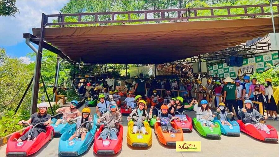 Dalat Top Tourists Sights - Waterfall & luge kart/Mario kart - Mongo Land, the most activity-packed stop