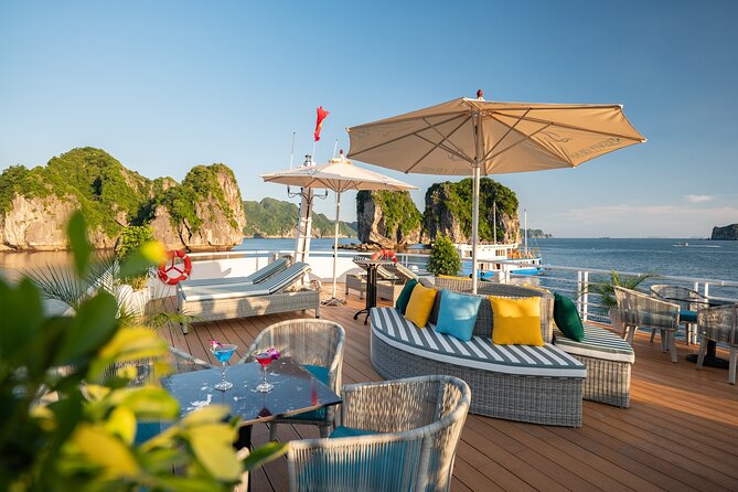 Day Tour Serenity Cruise at Lan Ha Bay from Hanoi, Hai Phong - Sunset, snacks, and the ride back to Beo Dock
