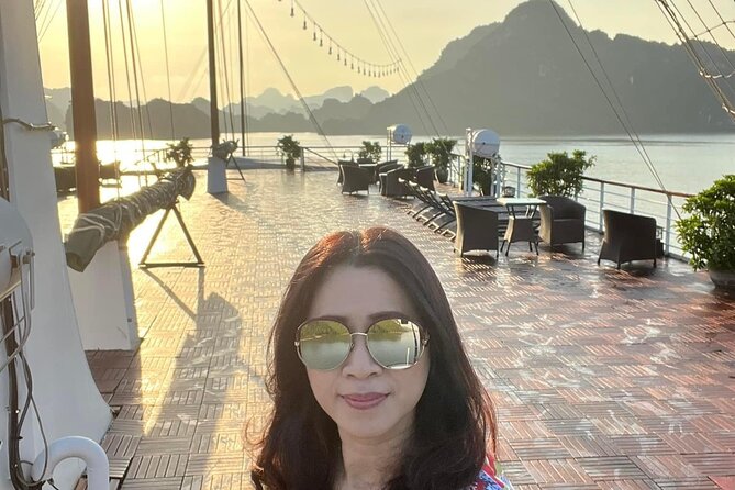 Erina Cruise Lan Ha Bay Halong Bay 3 days 2 nights depart from Hanoi Old Quarter - Day three: Dark and Bright Cave by local boat
