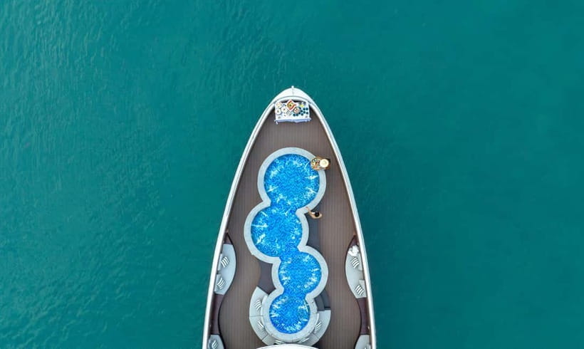 From Ha Long: Luxury Symphony Day Cruise with 2 Jacuzzi Pool - A polished day boat with a slightly different idea