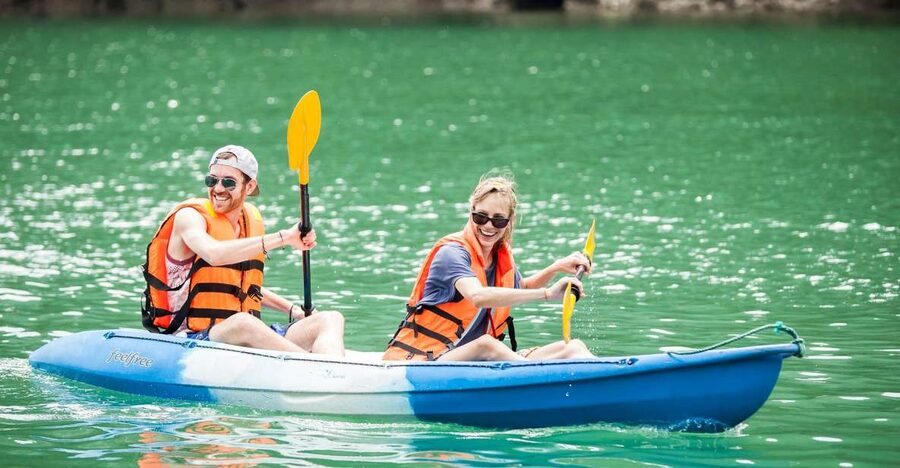 From Hanoi: Halong Bay 1 Day Trip Visit Cave, Island, Kayak - Cruising Halong Bay over a seafood lunch