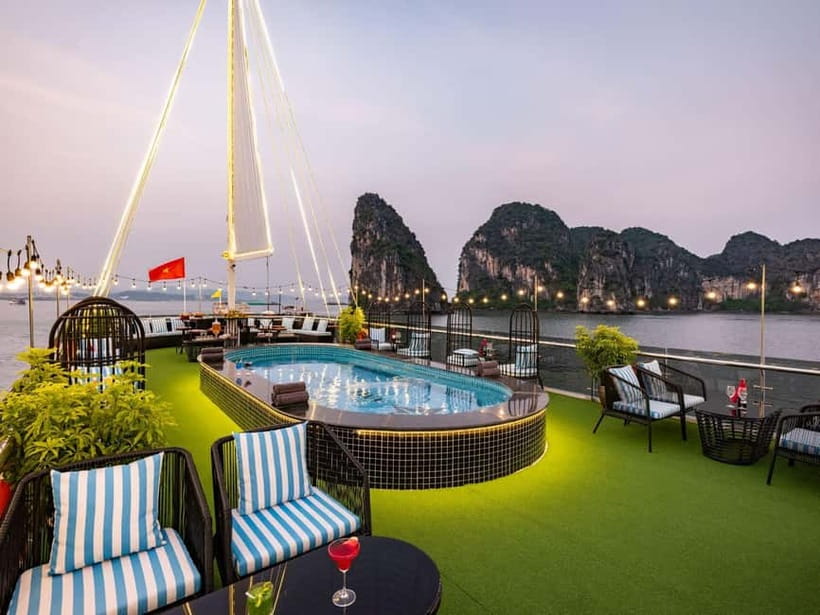 From Hanoi: Halong bay Luxury tour on 5 star cruise - Boarding at Tuan Chau Harbor