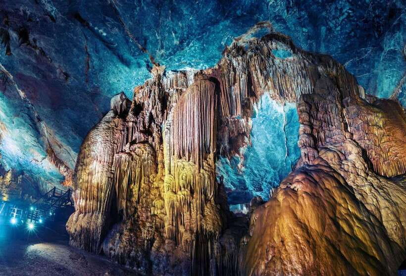 From Phong Nha/DongHoi: Paradise Cave and Zipline Dark Cave - Dark Cave starts with a zipline over the Chay River