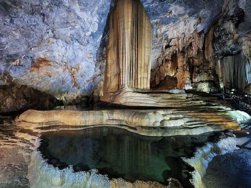 From Phong Nha/DongHoi: Paradise Cave and Zipline Dark Cave - Inside Dark Cave, the mud bath is the payoff