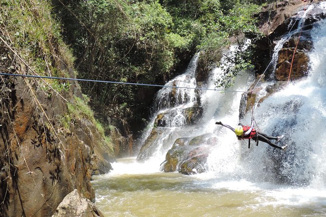 Full-Day Canyoning Tour with Datanla Falls Rappelling - Entering Datanla Falls from the canyon floor