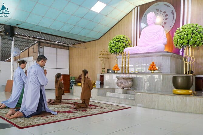 Full-day Guided Meditation Experience in Ha Noi - Learning inside the main hall