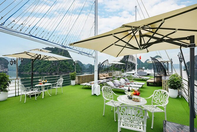 Full day Halong Bay Luxury Cruise - buffet lunch, kayak, swim. - Sunset tea and a slower ride home