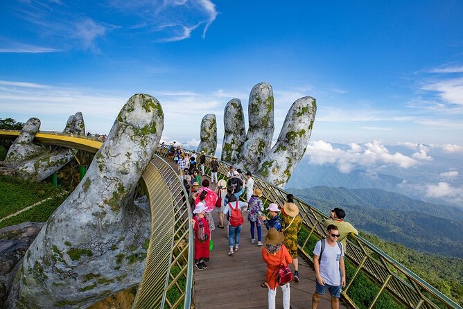 Golden Bridge -Ba Na Hills including buffet lunch ,Cable car 2 way From Da Nang - Gardens, pagoda, and the wine cellar
