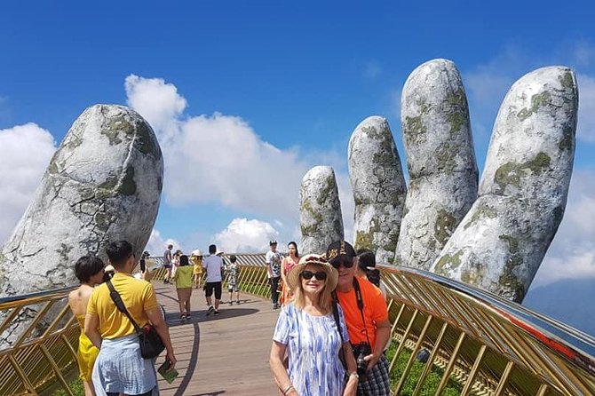 Golden Bridge-Marble Mountain-Hoi An City -Boat Ride-Night Market - Gardens, pagoda, and wine cellar on the upper mountain