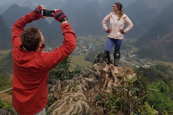 Ha Giang Loop Backpacker Tour, Small Group within Easy Riders - Tham Ma Pass leads toward an overnight in Dong Van
