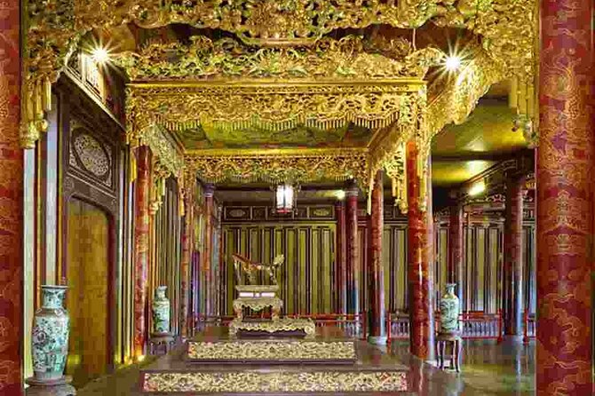 Hai Van Pass and Hue City Sites Deluxe Small Group Tour - Khai Dinh Tomb’s ornate hilltop design