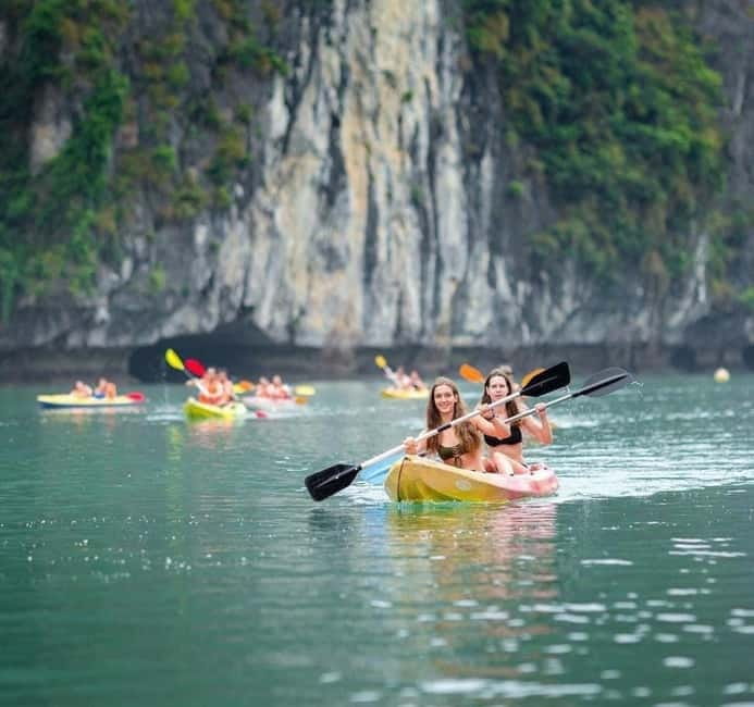 Halong 6 Hours Cruise: Kayak, Cave, Lunch, Beach & Island - Crowds are the main trade-off