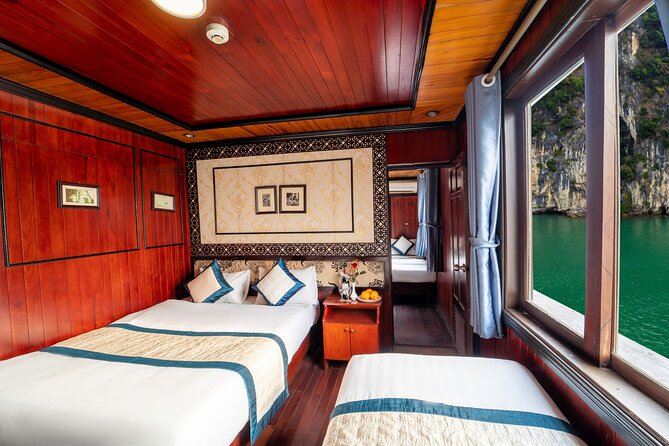 Halong Bay 2 Days 1 Night Traditional Boat - Ti Top Island combines swimming and a viewpoint
