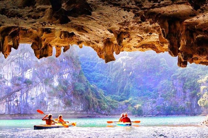 Halong Bay Day Tour By Diamond Era Cruise,Titop,Sung Sot & kayak - Sunset party and the ride back to Hanoi
