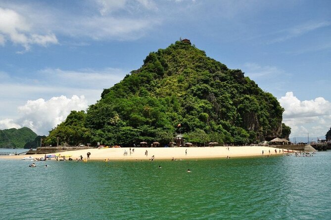 HaLong Bay Full Day With Surprise Cave, Kayaking, Swimming,Lunch - Entering Sung Sot Cave on Bo Hon Island