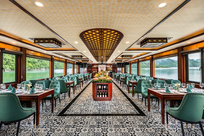 Halong Bay Luxury cruise Day trip: Buffet Lunch, Limousine bus - Titop Island for swimming and a high viewpoint