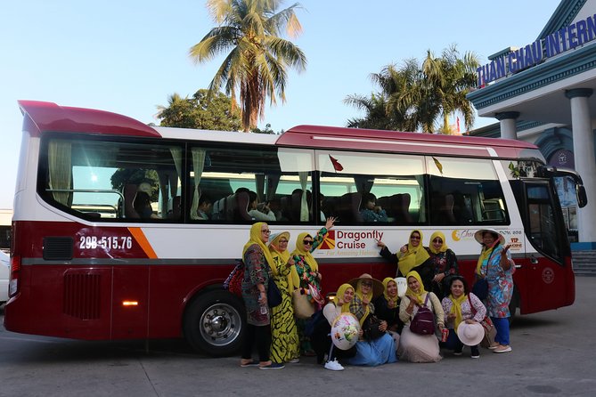Halong Day Tour: Islands, Cave, Kayak. Lunch. Transfers - Tuan Chau Marina and the first views of the bay