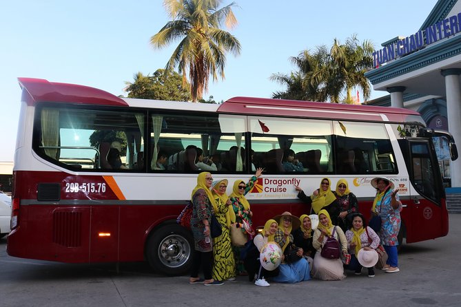 Halong Islands, Caves, Kayak, Lunch Day Tour w Dragonfly Cruise - Tuan Chau Marina and the first view of Halong Bay