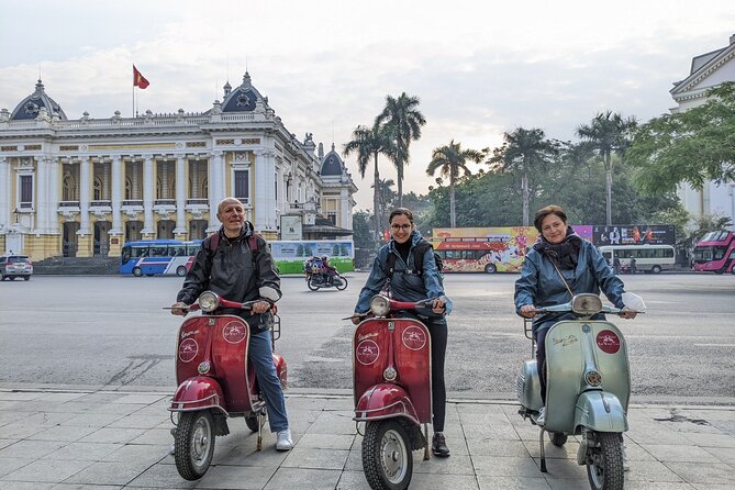 Hanoi Back Streets Vespa Tours: Hanoi Insider Vintage Vespa Tour - Starting near the Opera House and crossing Long Bien Bridge