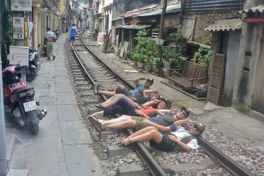 Hanoi Food, Culture, Sightseeing & Fun By Vietnam Army Jeep - Train Street and the thrill of timing