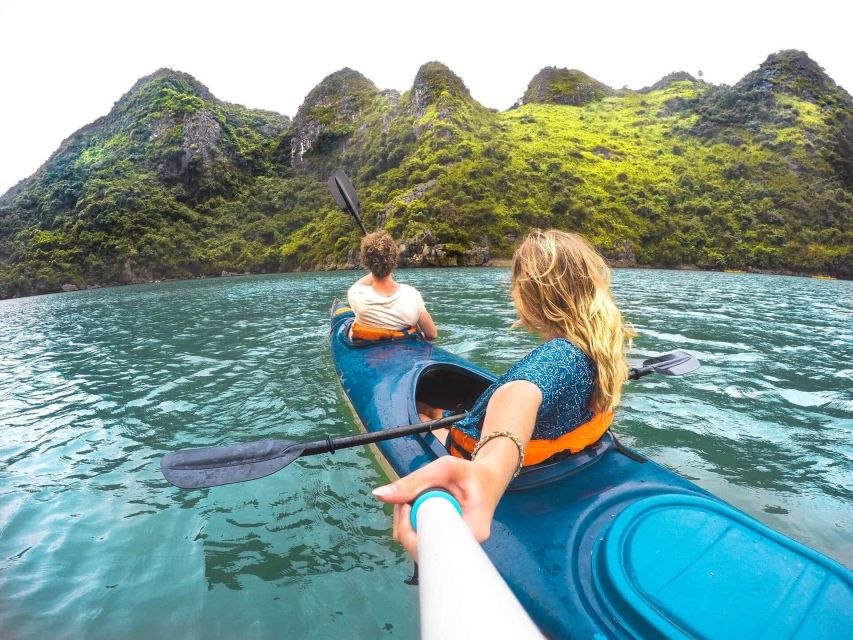 Hanoi: Halong Bay Day Trip with Titop Island, Cave, & Kayak - Luon Cave by kayak or bamboo boat
