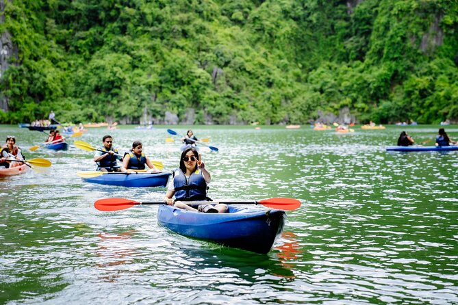 Hanoi: Halong Bay Luxury Option – Titop, Surprise Cave, Kayak - Lunch and the first look at Halong Bay