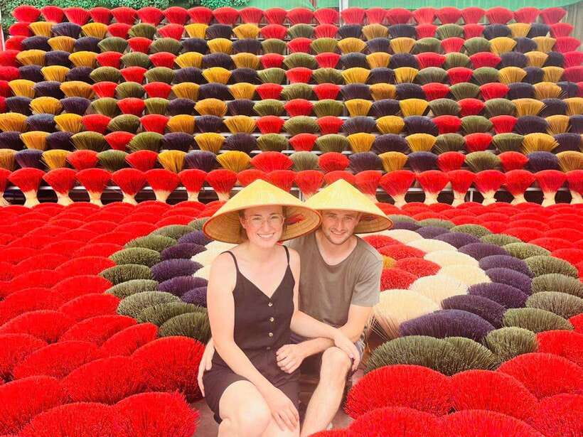 Hanoi: Incense Village, Hat, and Lacquer Artisanal Tour - Chuong Village and your painted conical hat