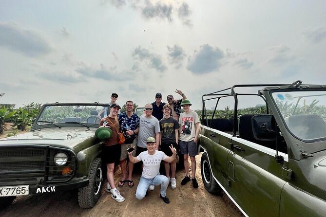 Hanoi Jeep City Highlight, Backstreet, Train Street, Countryside - Crossing into Red River island countryside