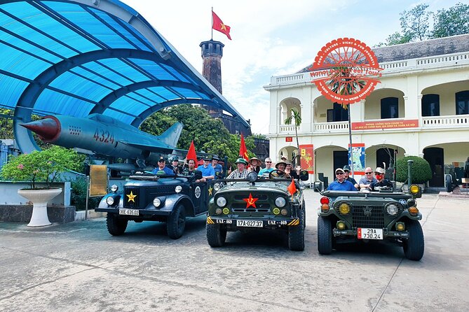 Hanoi Jeep Tour: Food, Culture and Fun by Vietnam Army Jeep - Starting at Chợ Trời and entering everyday Hanoi
