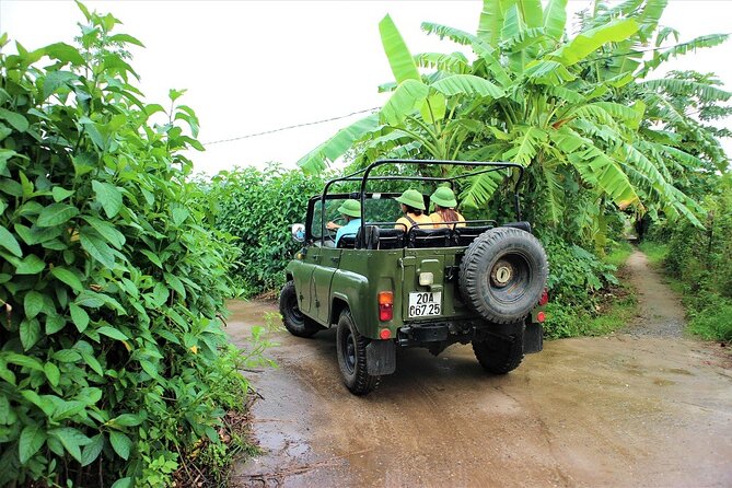 Hanoi Jeep Tours Led By Women: Hanoi Countryside Jeep Tours - Starting in the Old Quarter with a helmet