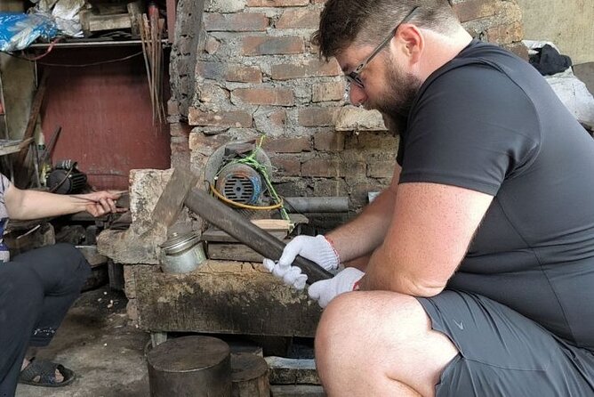 Hanoi Knife Making Traditional Workshop - A working forge outside Hanoi