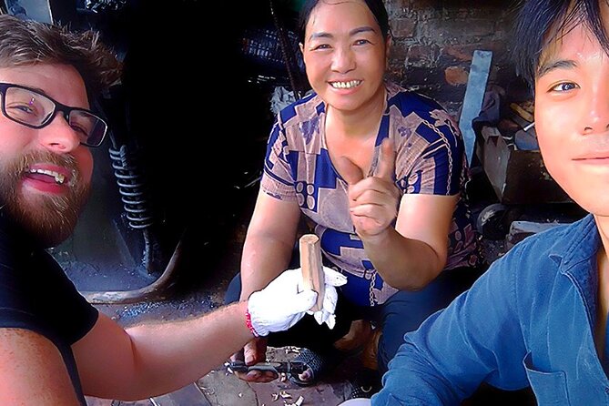 Hanoi Knife Making Traditional Workshop - Shaping, trimming, and making the blade straight