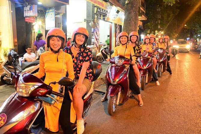 Hanoi Motorbike Tours Led By Women: Hanoi By Night Foodie Motorbike Tours - The Old Quarter Start and Safety Briefing