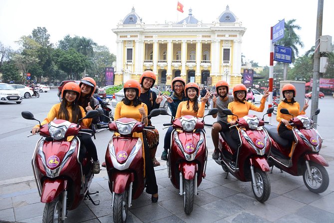 Hanoi Motorbike Tours Led By Women: Hanoi City Insight Motorbike Tours - Meeting the team near Hanoi Opera House