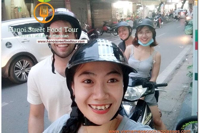 Hanoi old quarter sightseeing & street food eating by Motorcycle - The stops: six to eight different food settings