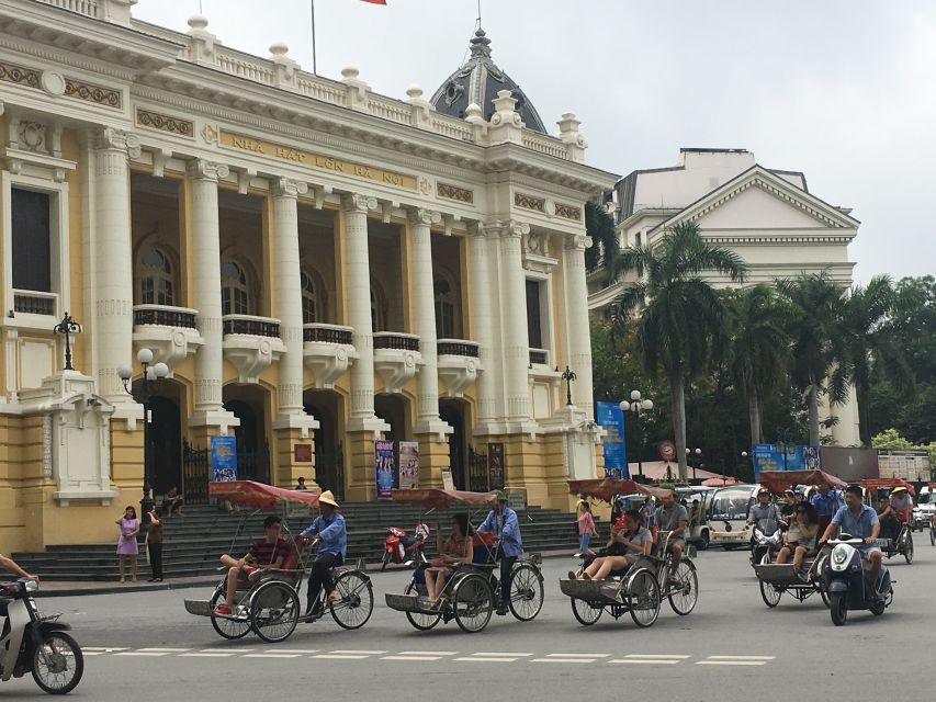 Hanoi: Old Quarter Trishaw Cyclo Tour - Hanoi Opera House shows a grander side of the city