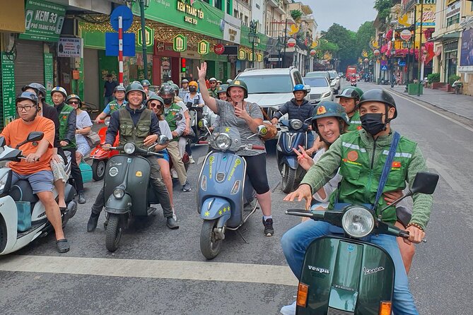 Hanoi Vespa Tours: Food + Culture + Fun on Army Vespa - Hanoi Train Street and a coffee pause